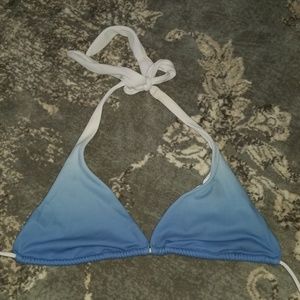 Victoria's secret blue ombre triangle bikini top